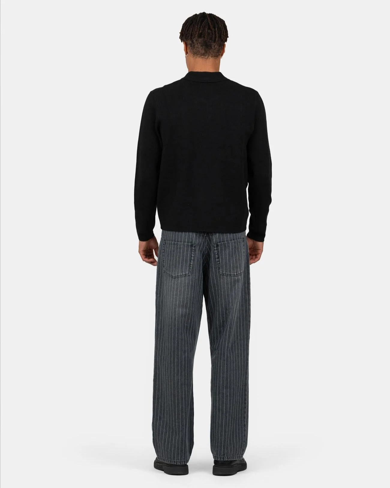 Baggy denim jeans washed pinstripe - Image 8
