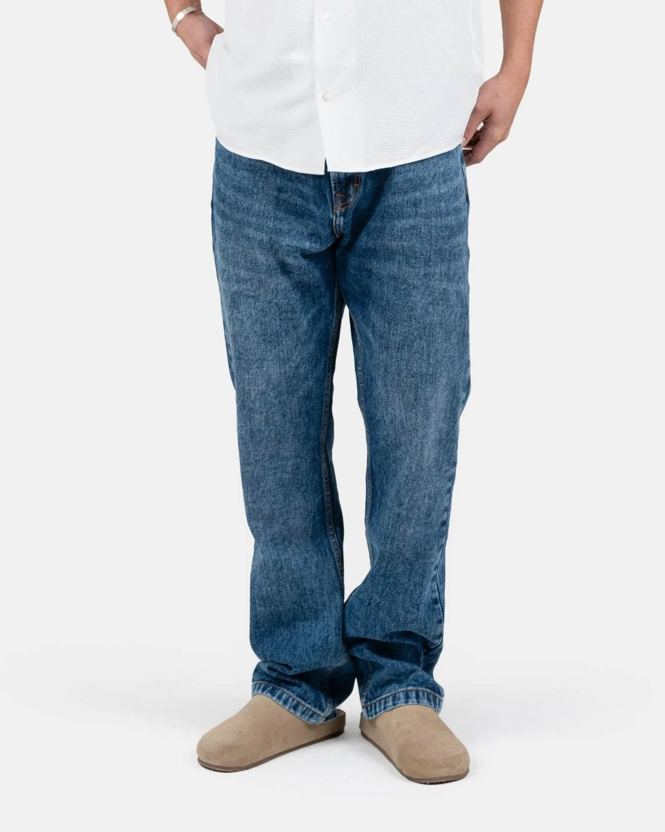 Regular denim jeans mid blue - Image 3