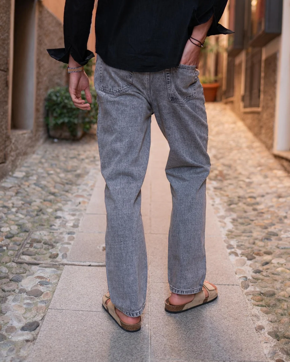 Regular Denim Jeans Washed Gray - Image 9