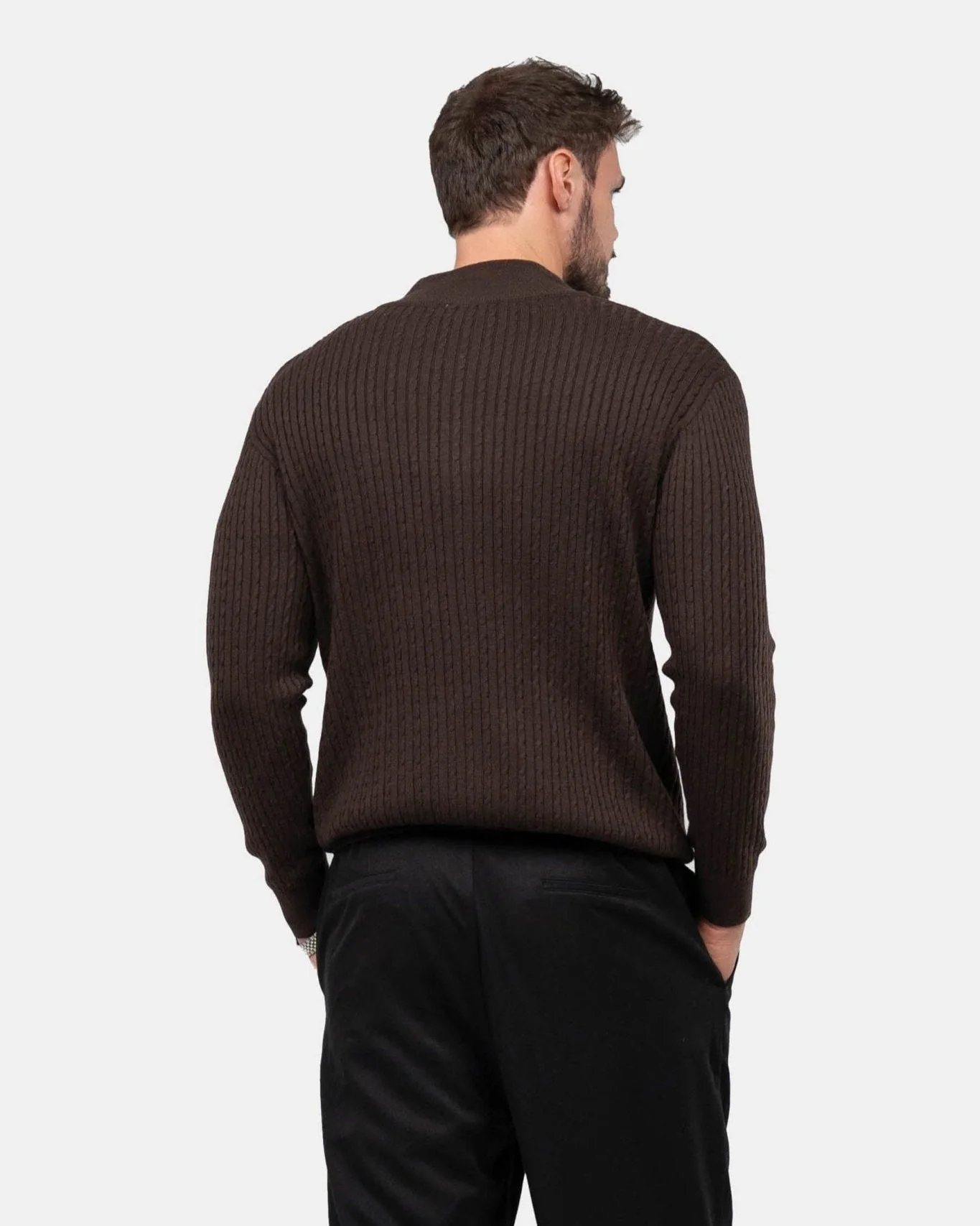 Half zip knit brown - Image 6