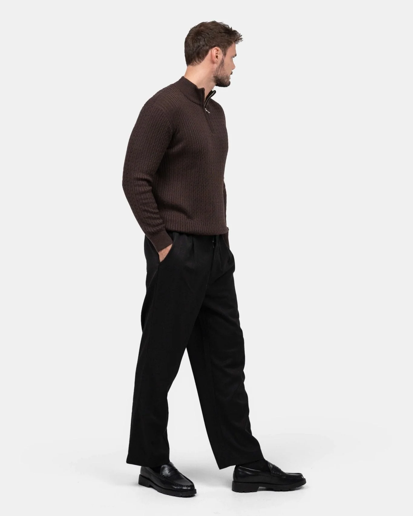 Half zip knit brown - Image 7