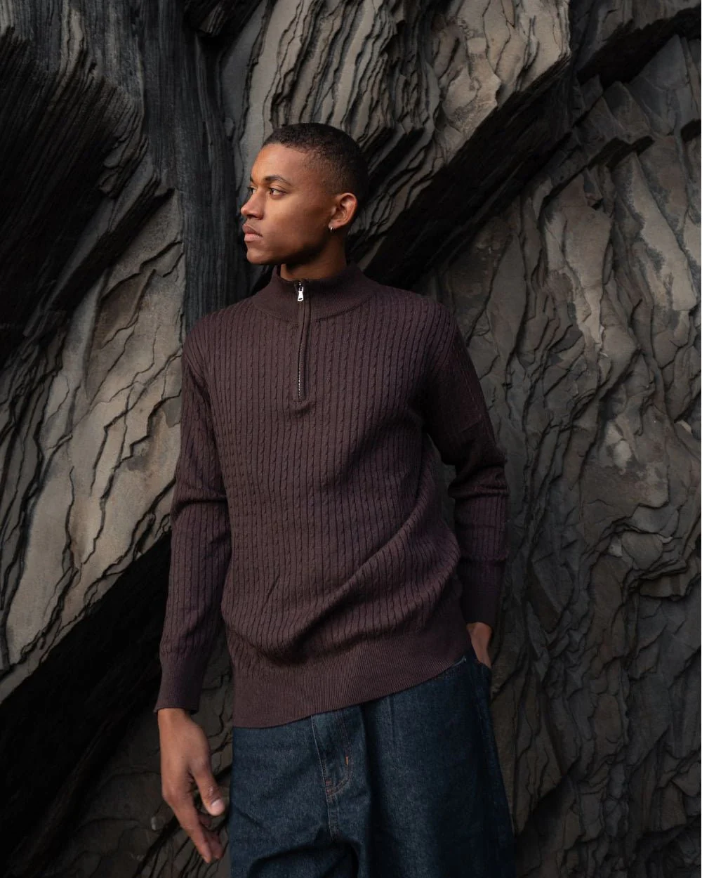 Half zip knit brown - Image 8