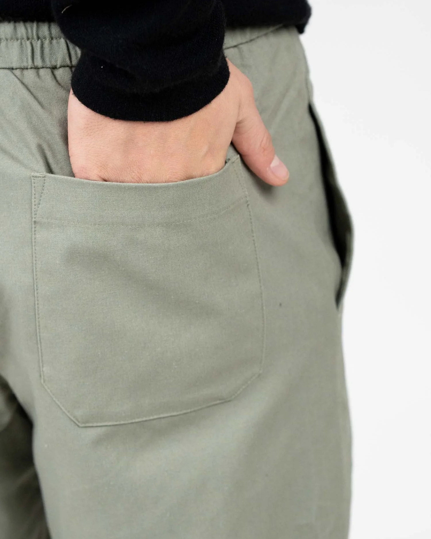 Heavyweight flax pants Army - Image 5
