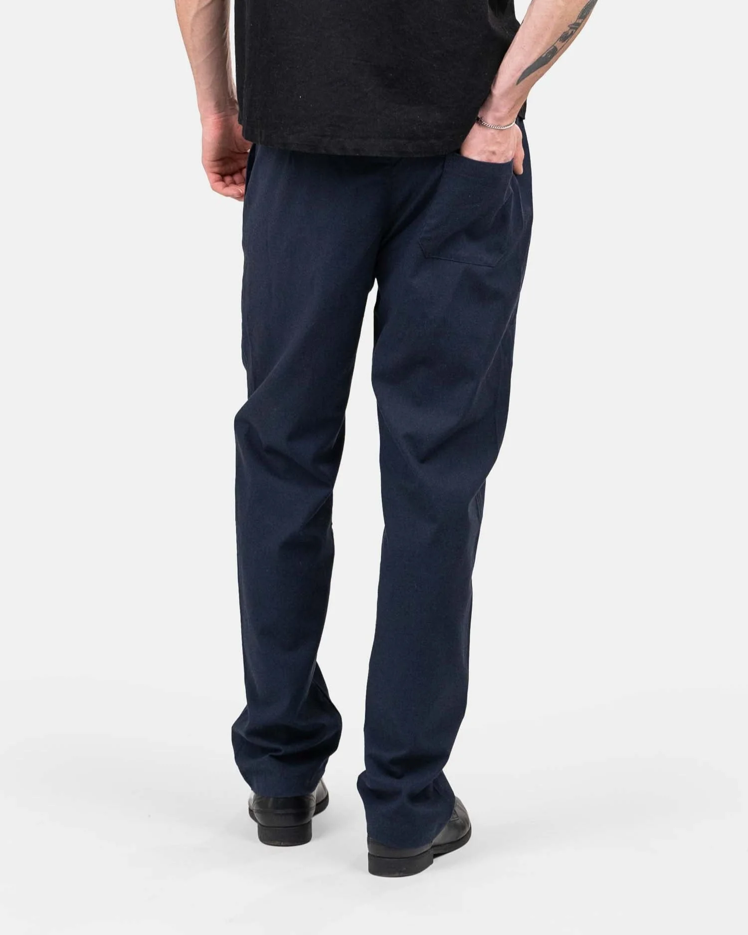 Heavyweight flax pants Navy - Image 4