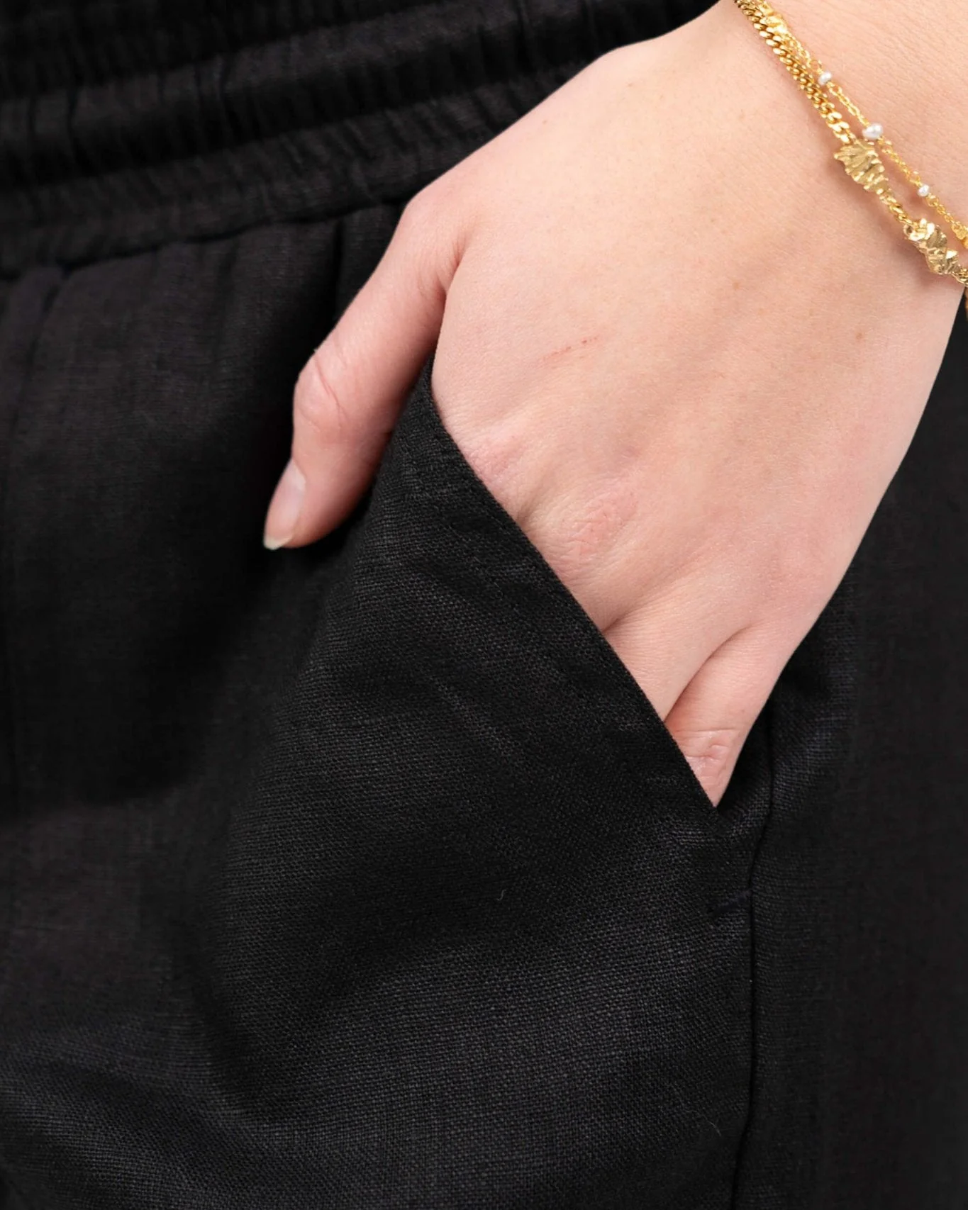 Flax pants low -waisted black - Image 7