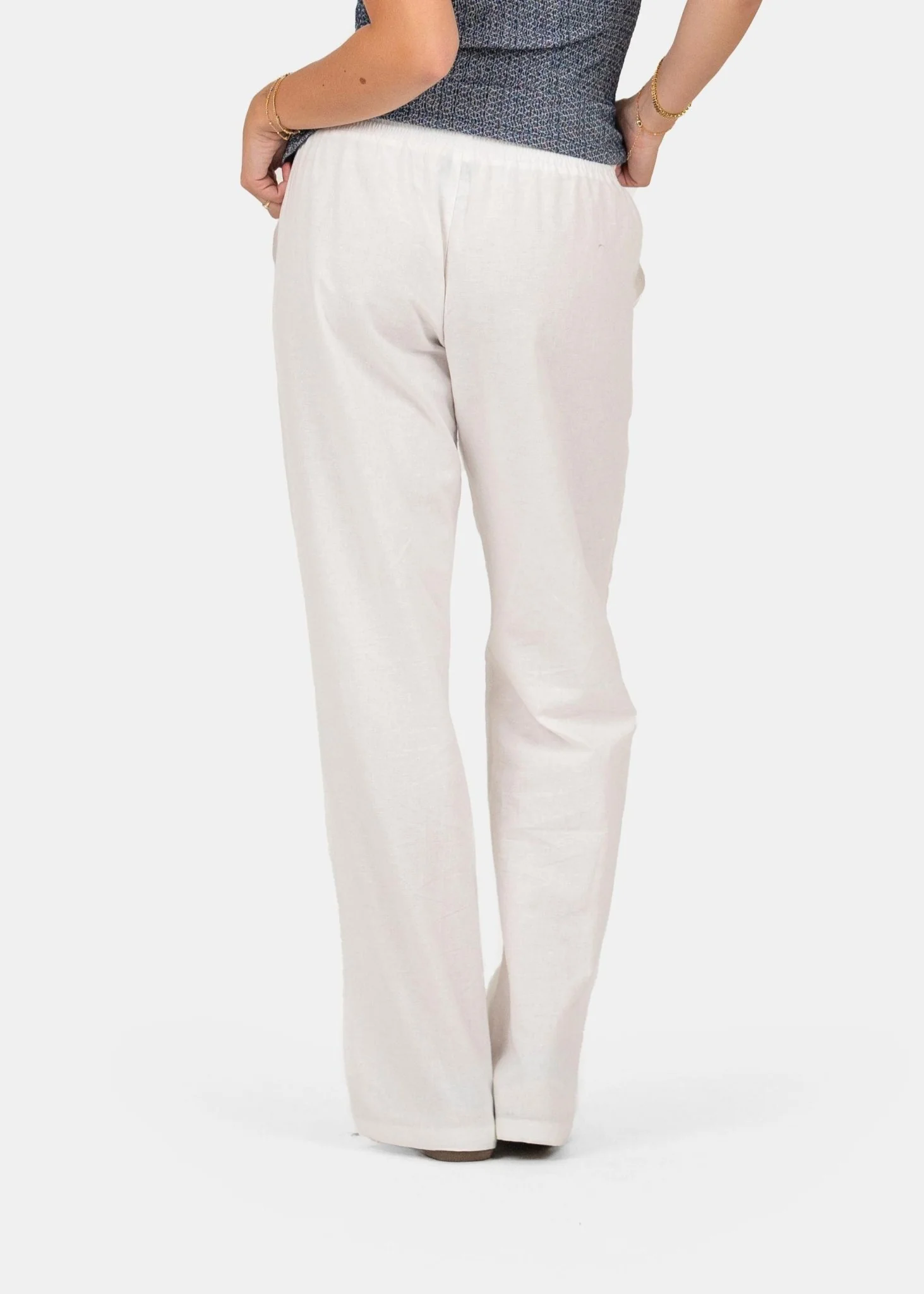 Flax pants low -waisted white - Image 7
