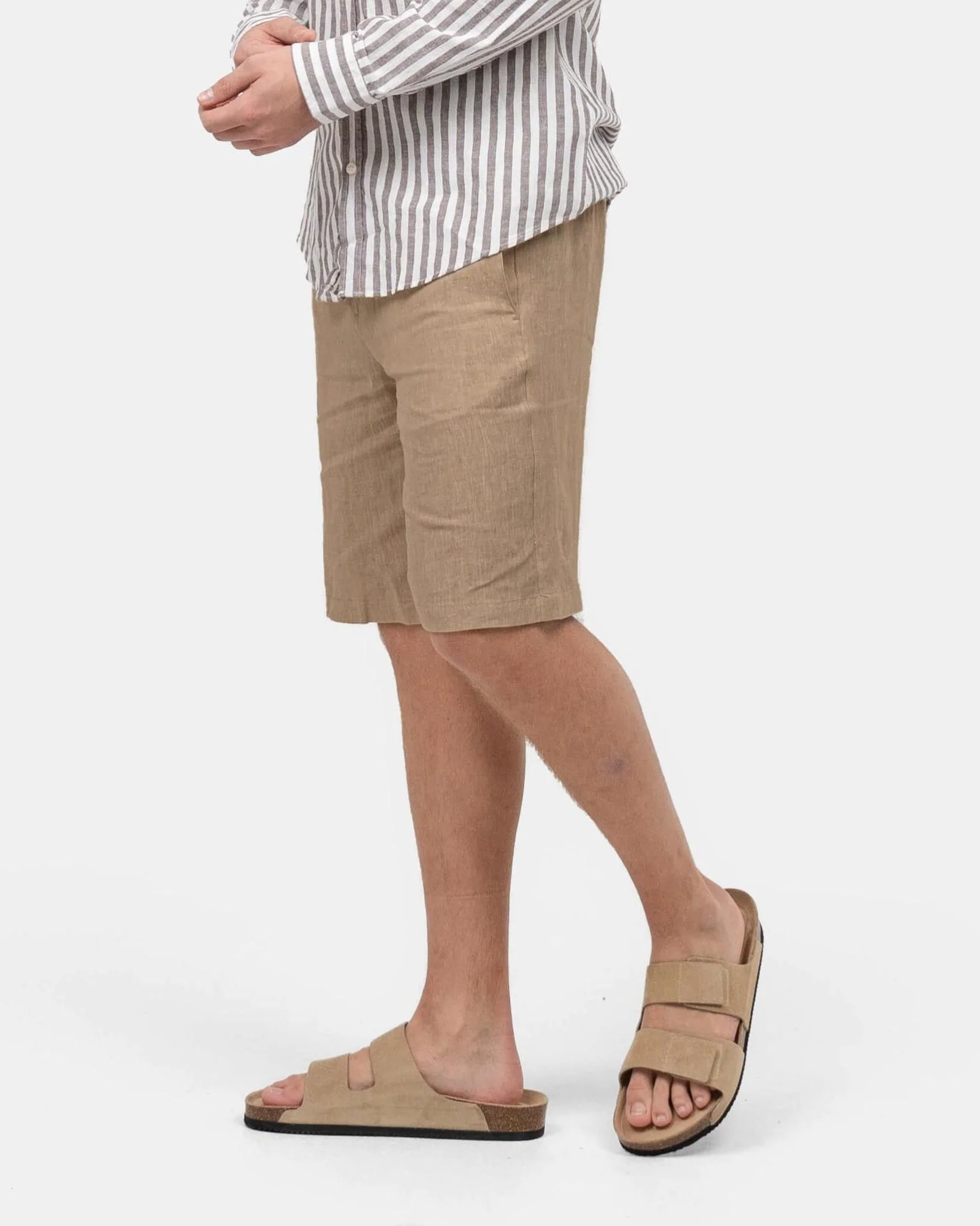 Flax shorts mocha - Image 7