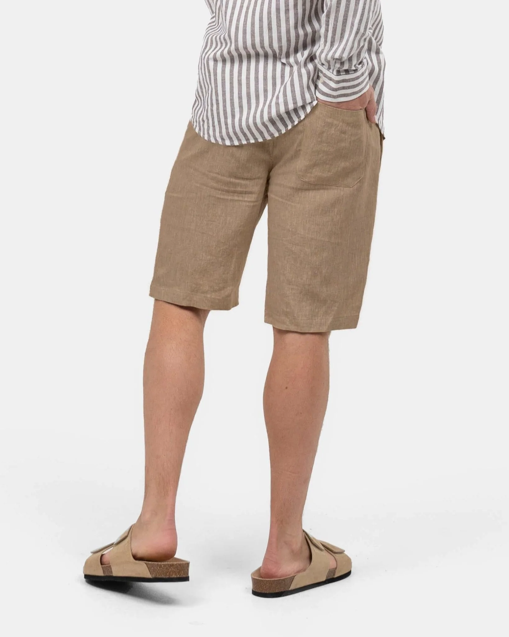 Flax shorts mocha - Image 8