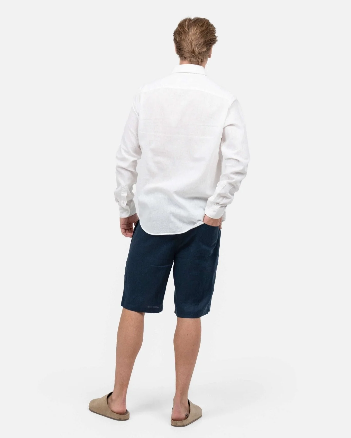 Flax shorts navy - Image 5