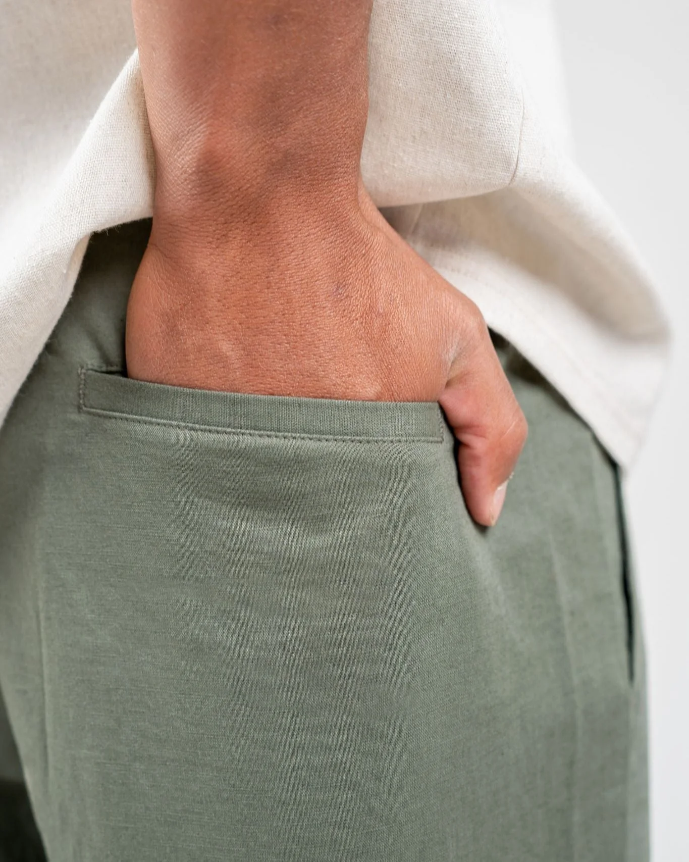 Flax pants Army - Image 10