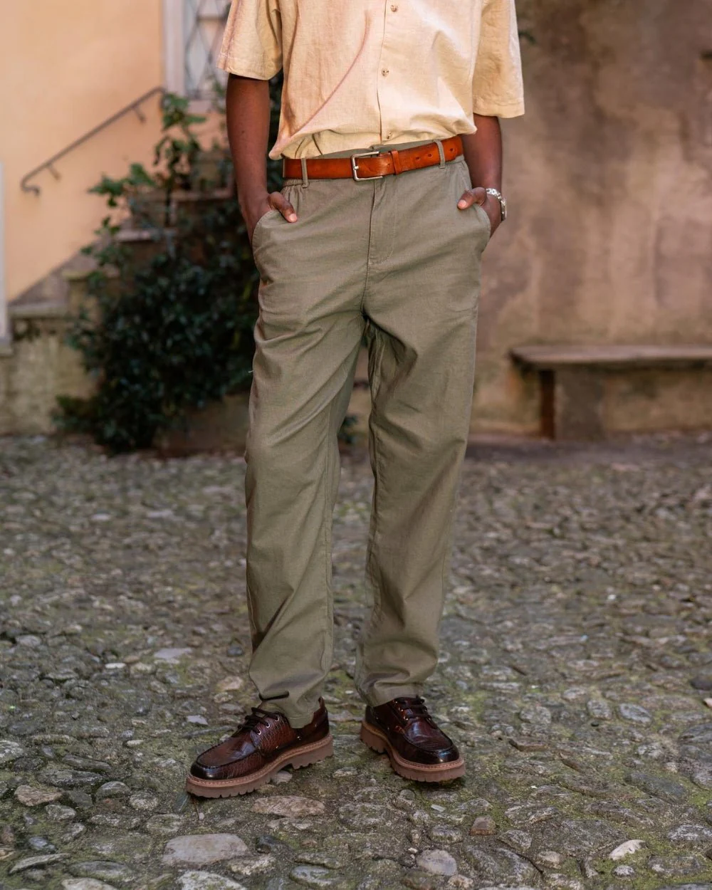 Flax pants Army - Image 3