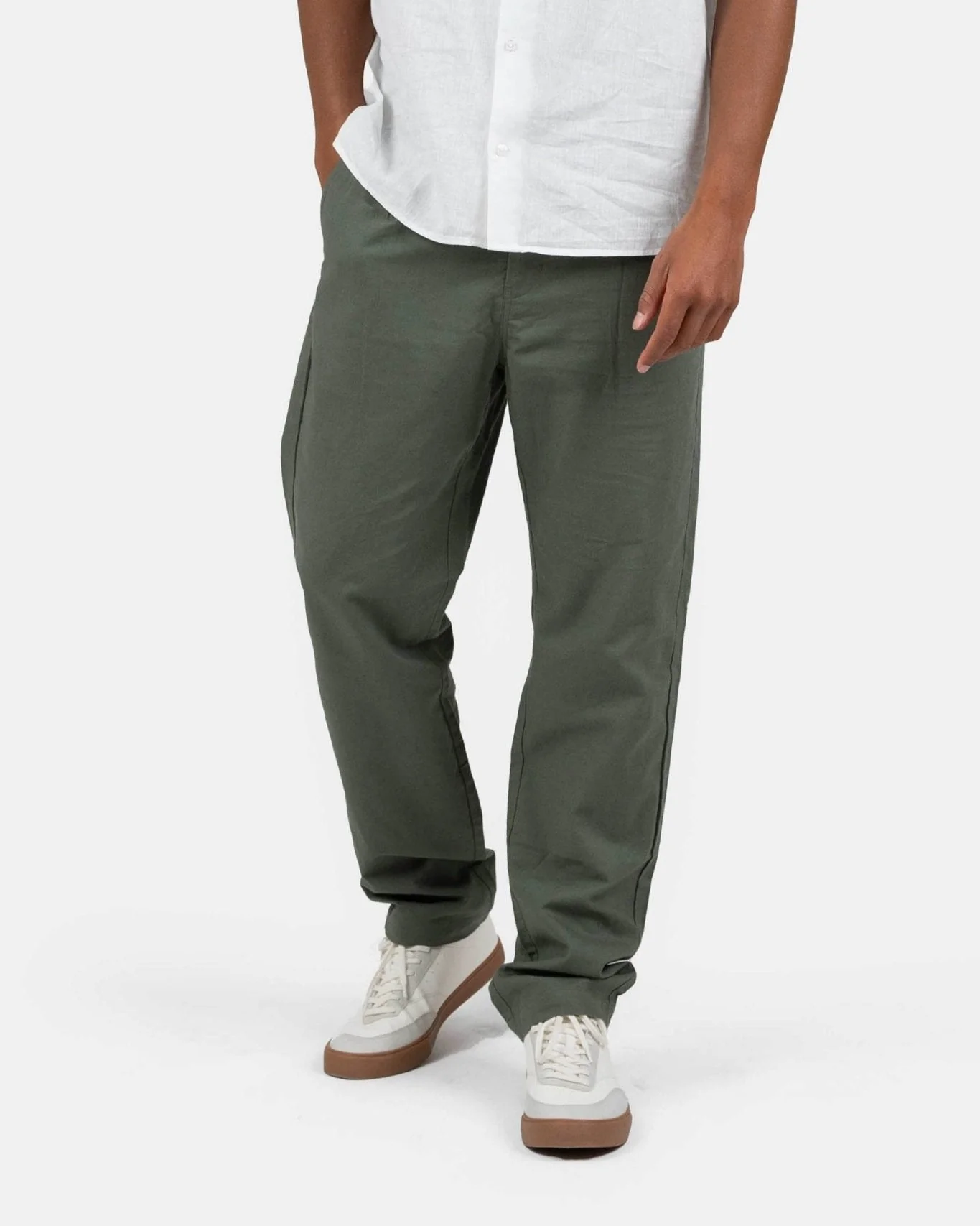 Flax pants Army - Image 4