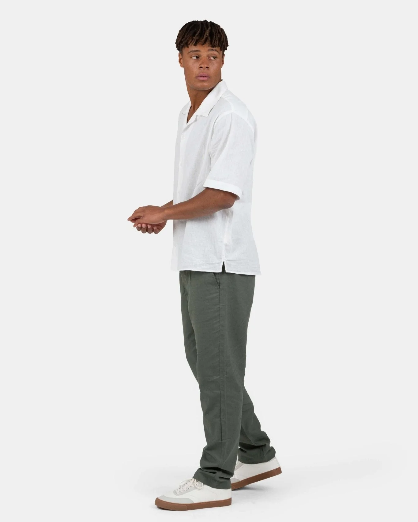 Flax pants Army - Image 6