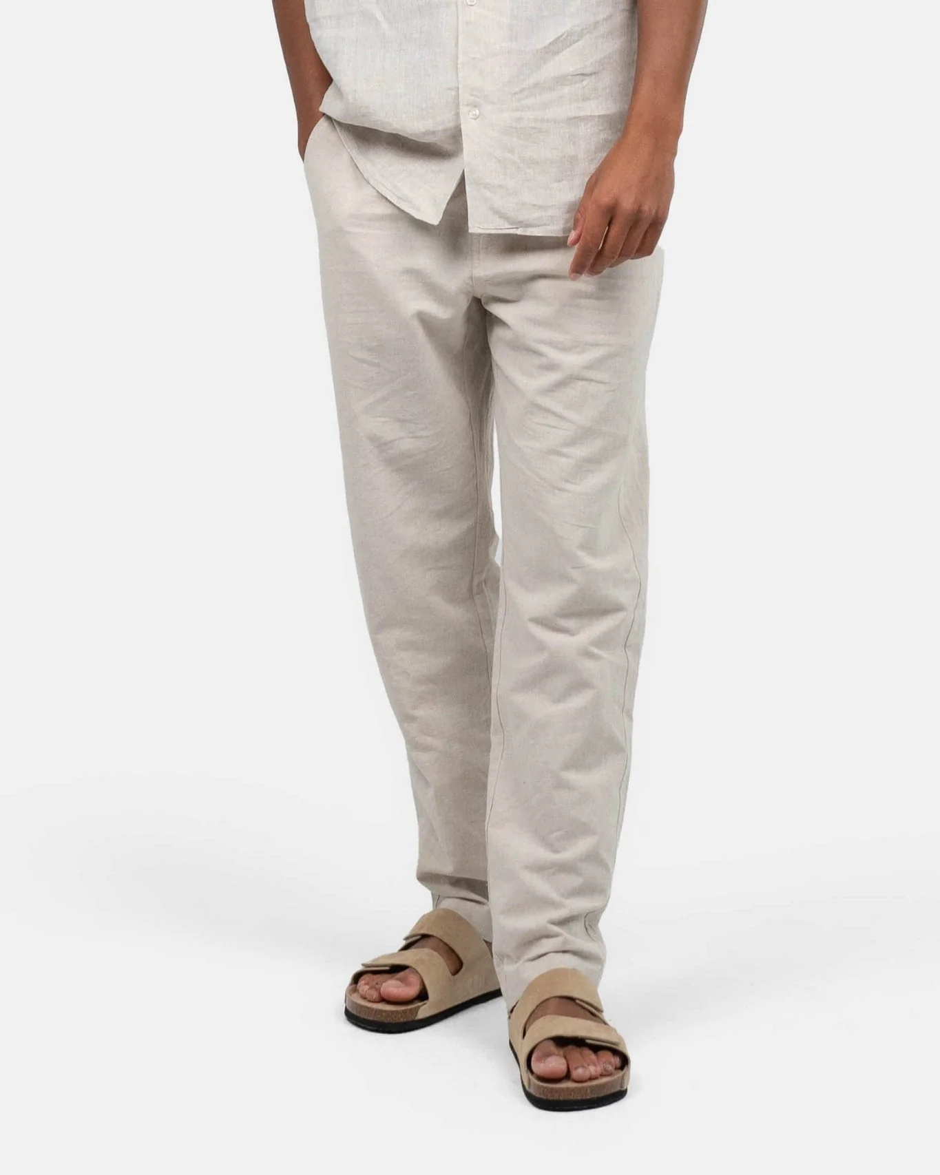 Flax pants beige - Image 3