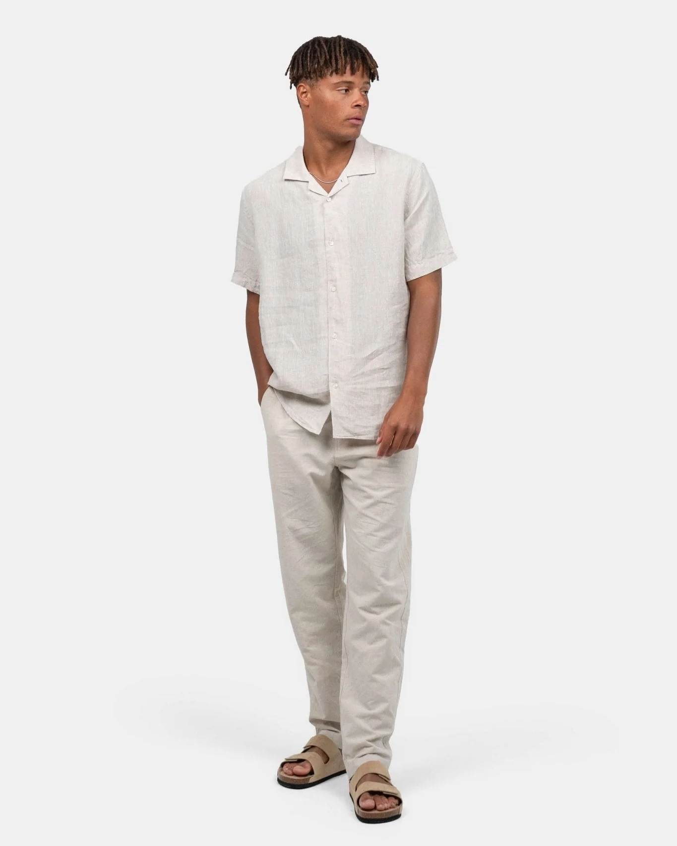 Flax pants beige - Image 4