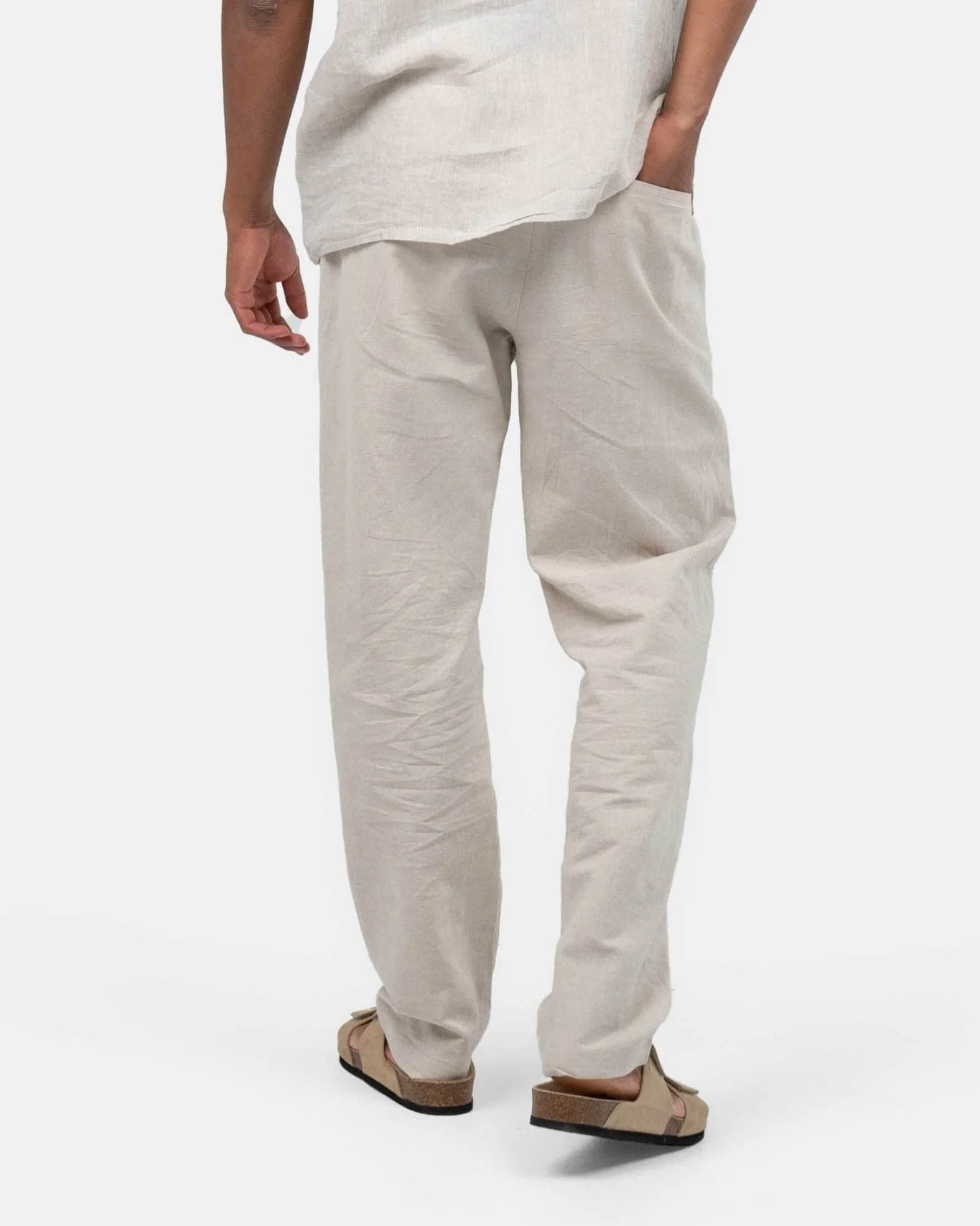 Flax pants beige - Image 8
