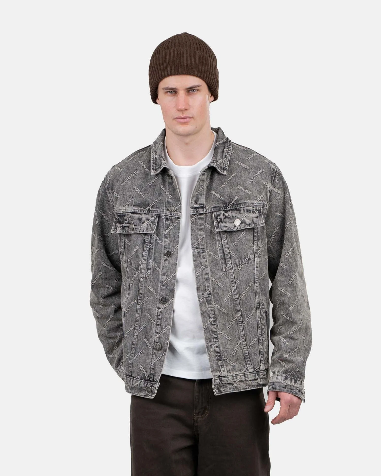 Monogram denim jacket washed gray - Image 4