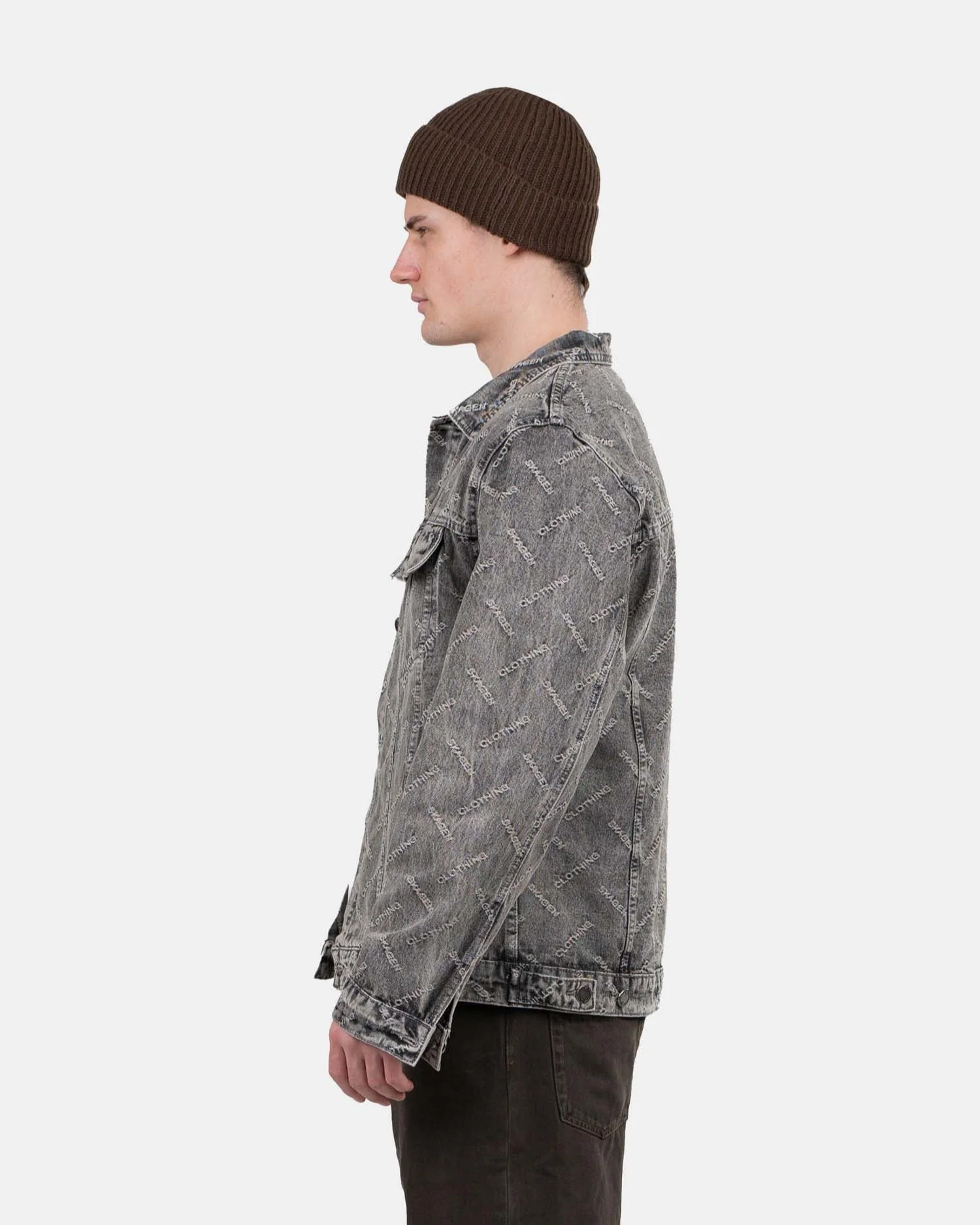 Monogram denim jacket washed gray - Image 5